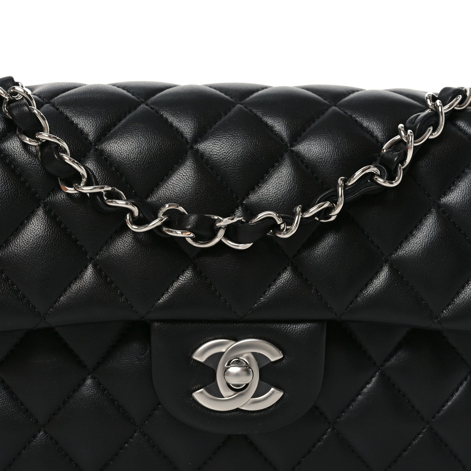Chanel Lambskin Quilted Small Double Flap Black 8 of 11