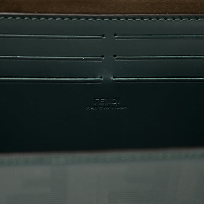 Fendi Vitello King FF Lines Embossed Baguette Soft Trunk Verde Inglese 6 of 10