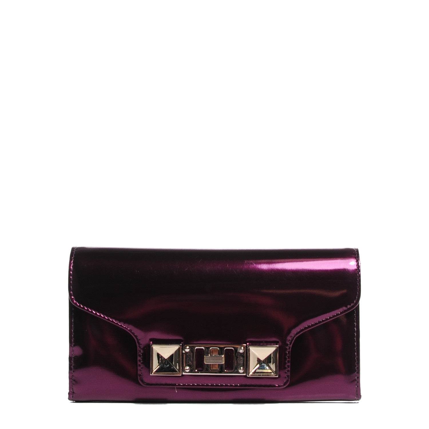 Proenza Schouler Metallic Patent Calfskin PS11 Continental Wallet 1 of 9