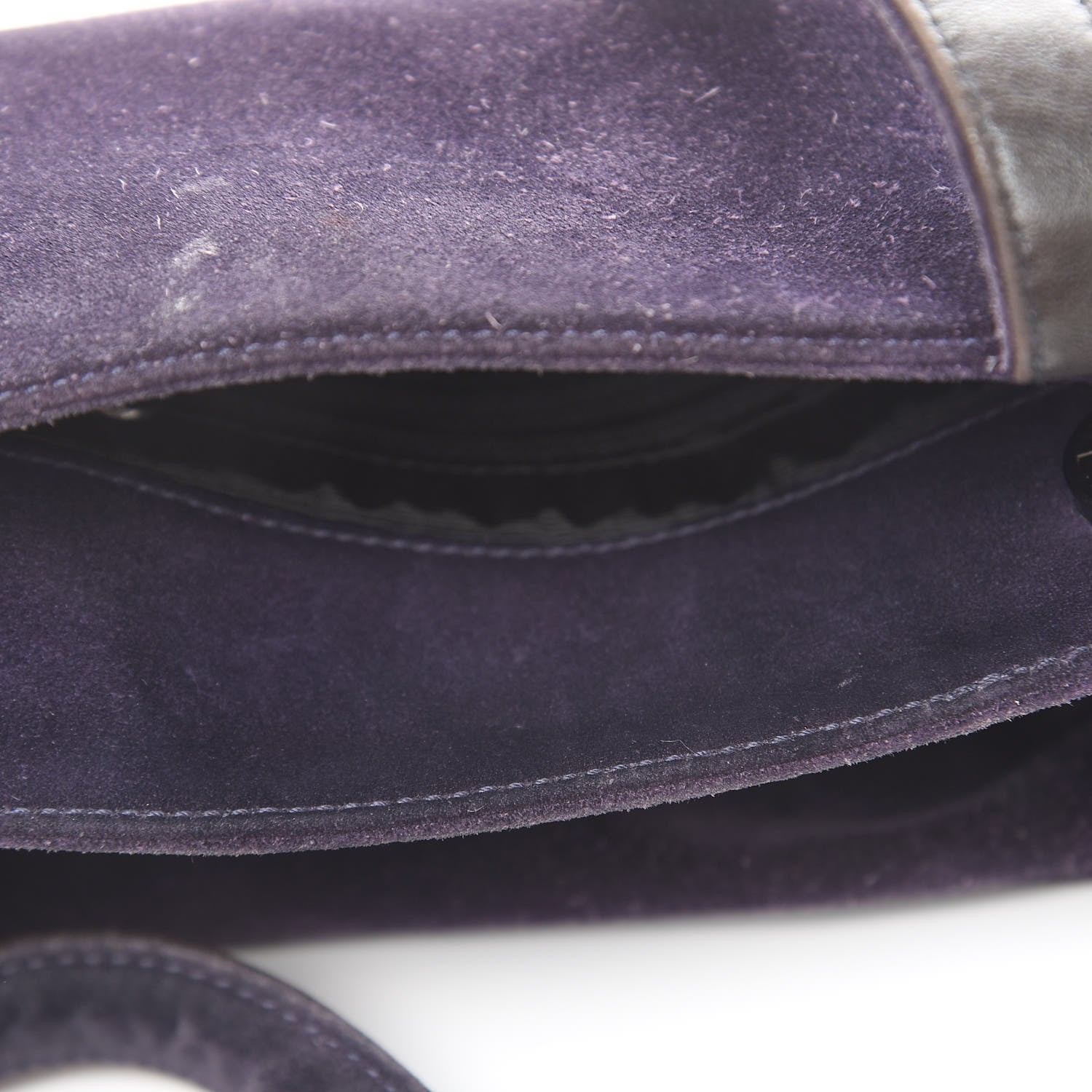 Chanel Suede CC Shoulder Bag Purple 9 of 19