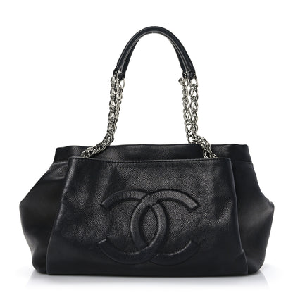 Chanel Caviar CC Tuck Medium Tote Black 1 of 9