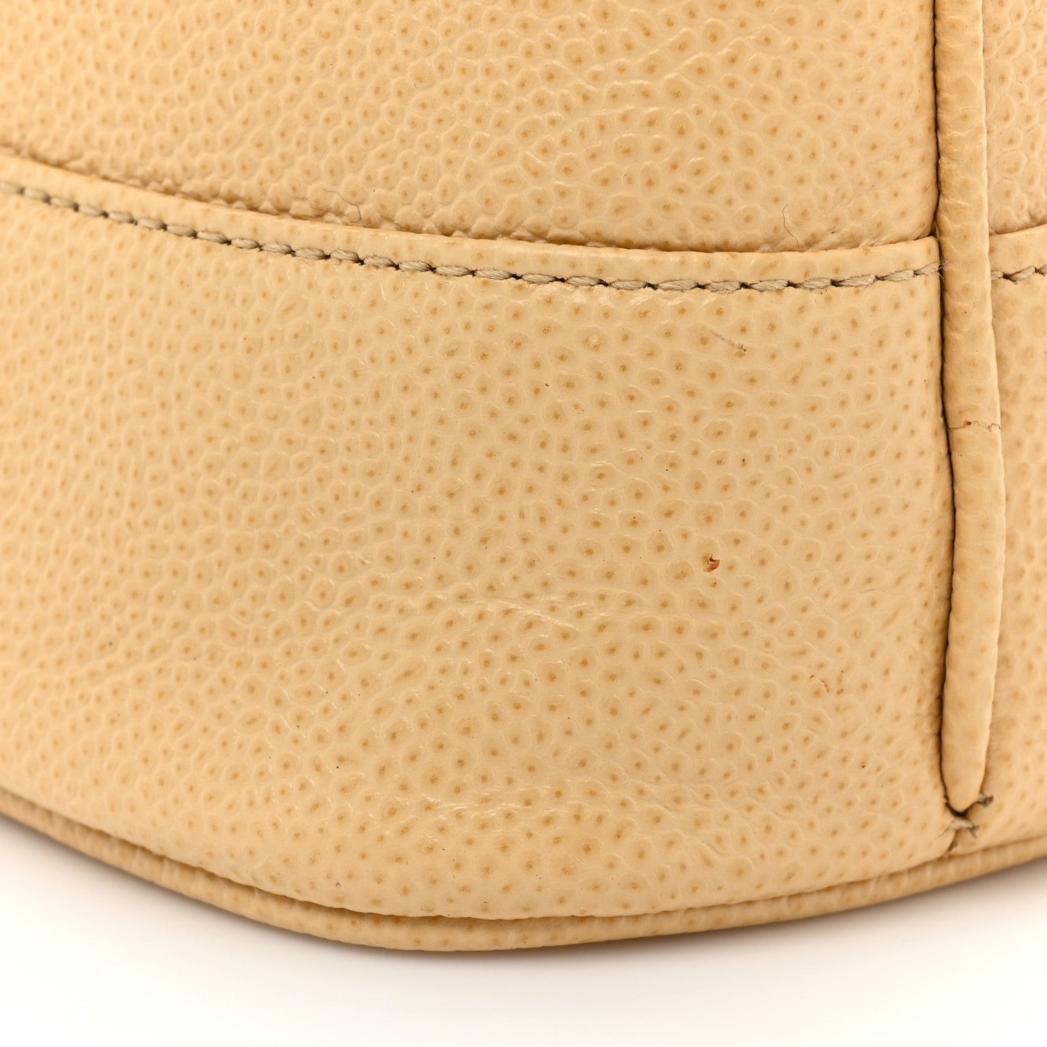 Chanel Caviar Logo Shoulder Bag Beige 12 of 12