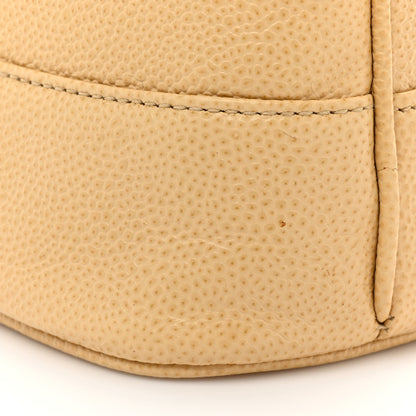 Chanel Caviar Logo Shoulder Bag Beige 12 of 12