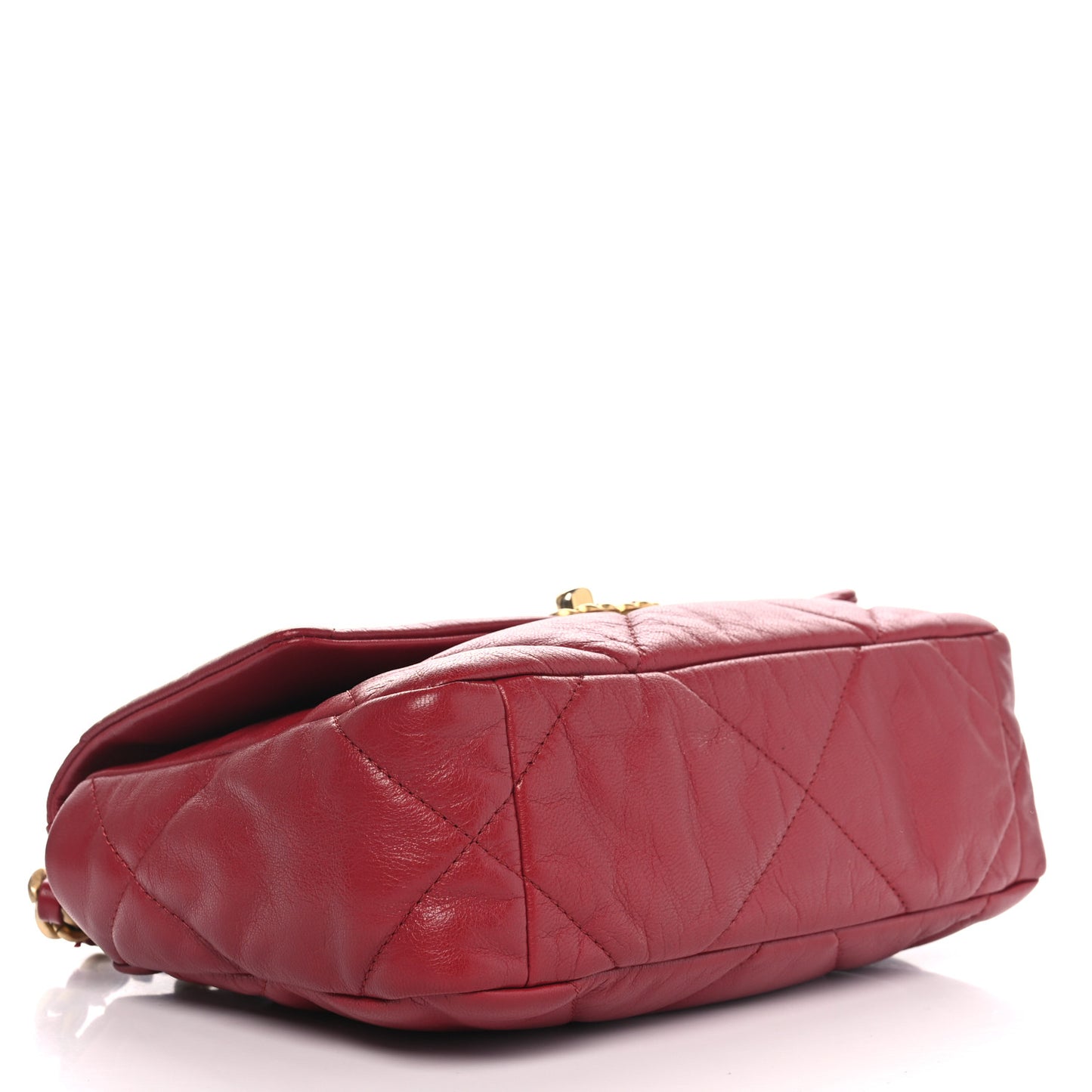 Goatskin Quilted Medium Chanel 19 Flap Red