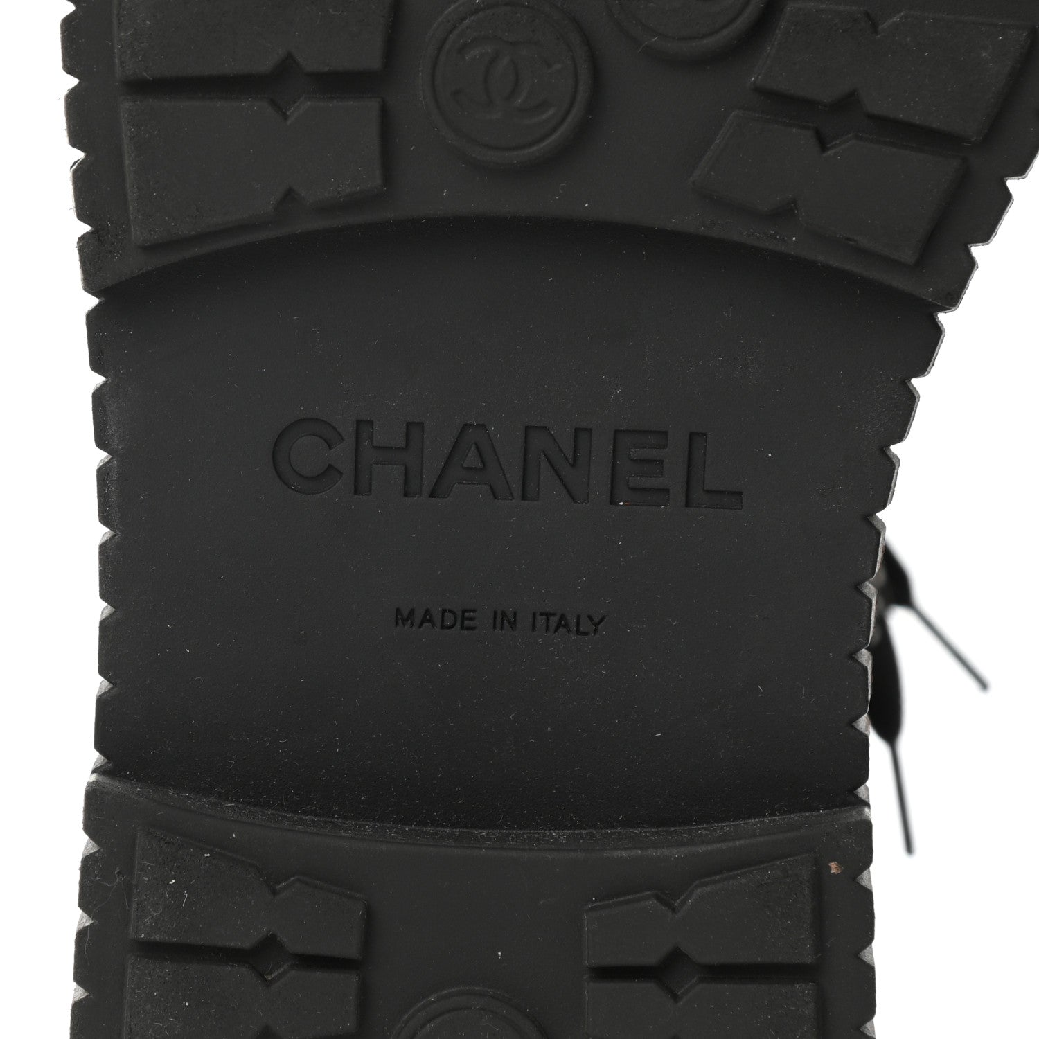 Chanel Calfskin Grosgrain Quilted Lace Up Boots 39 Black Grey 7 of 9
