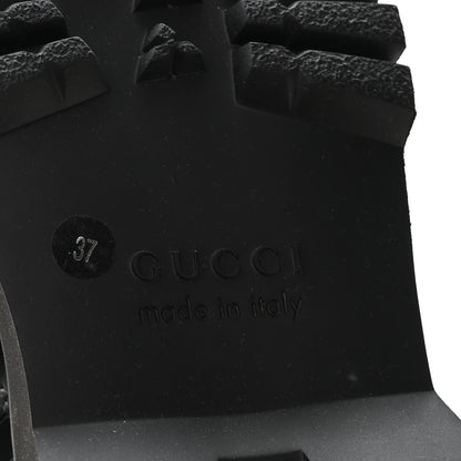 Gucci Spice Lux Nappa Web Combat Boots 37 Black 7 of 9