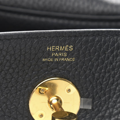 Hermes Taurillon Clemence Lindy 26 Black 6 of 13