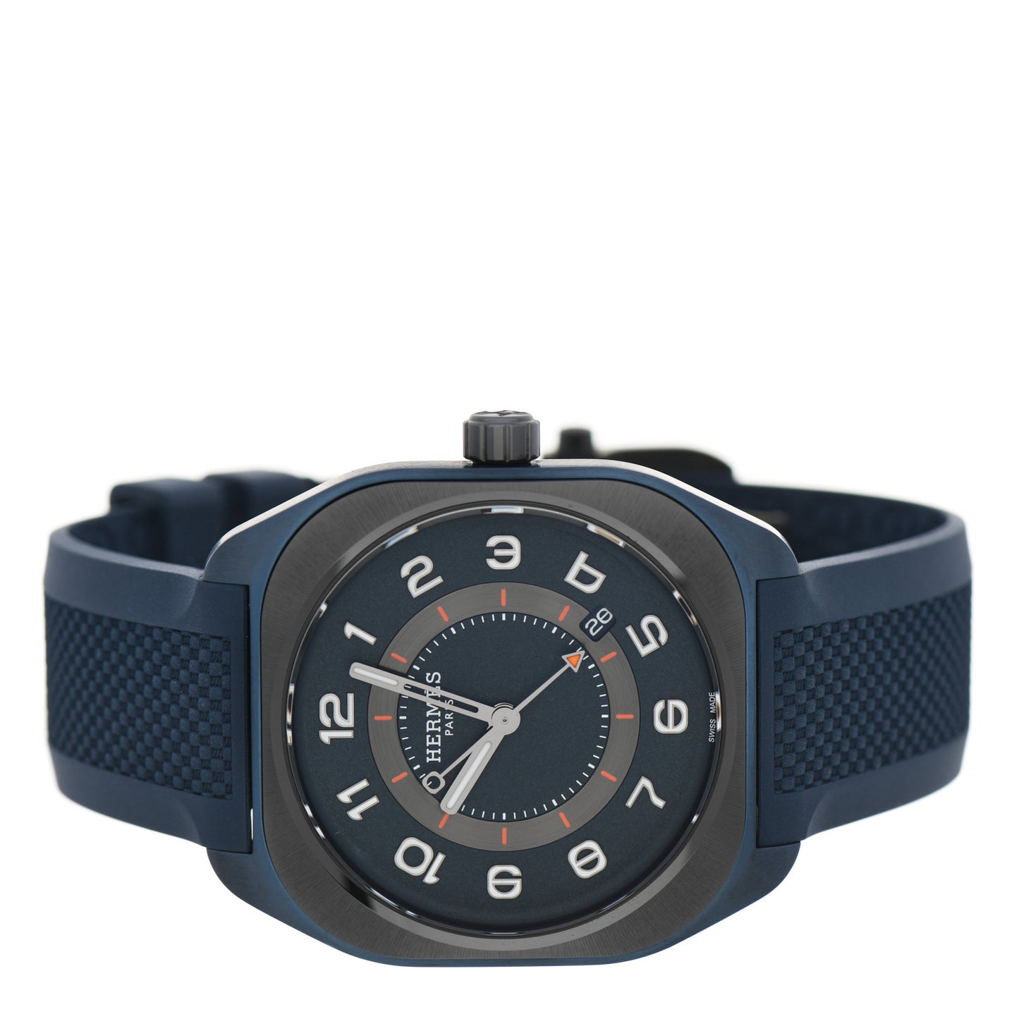 PVD Titanium Rubber 39mm H08 Automatic Watch Bleu Abysse