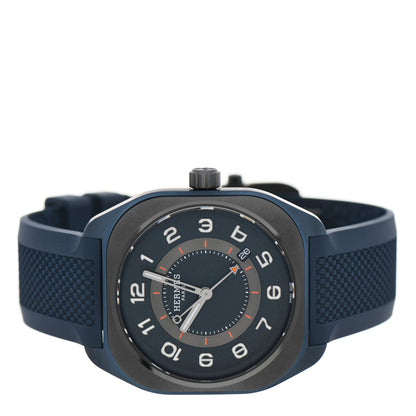 Hermes PVD Titanium Rubber 39mm H08 Automatic Watch Bleu Abysse 2 of 5