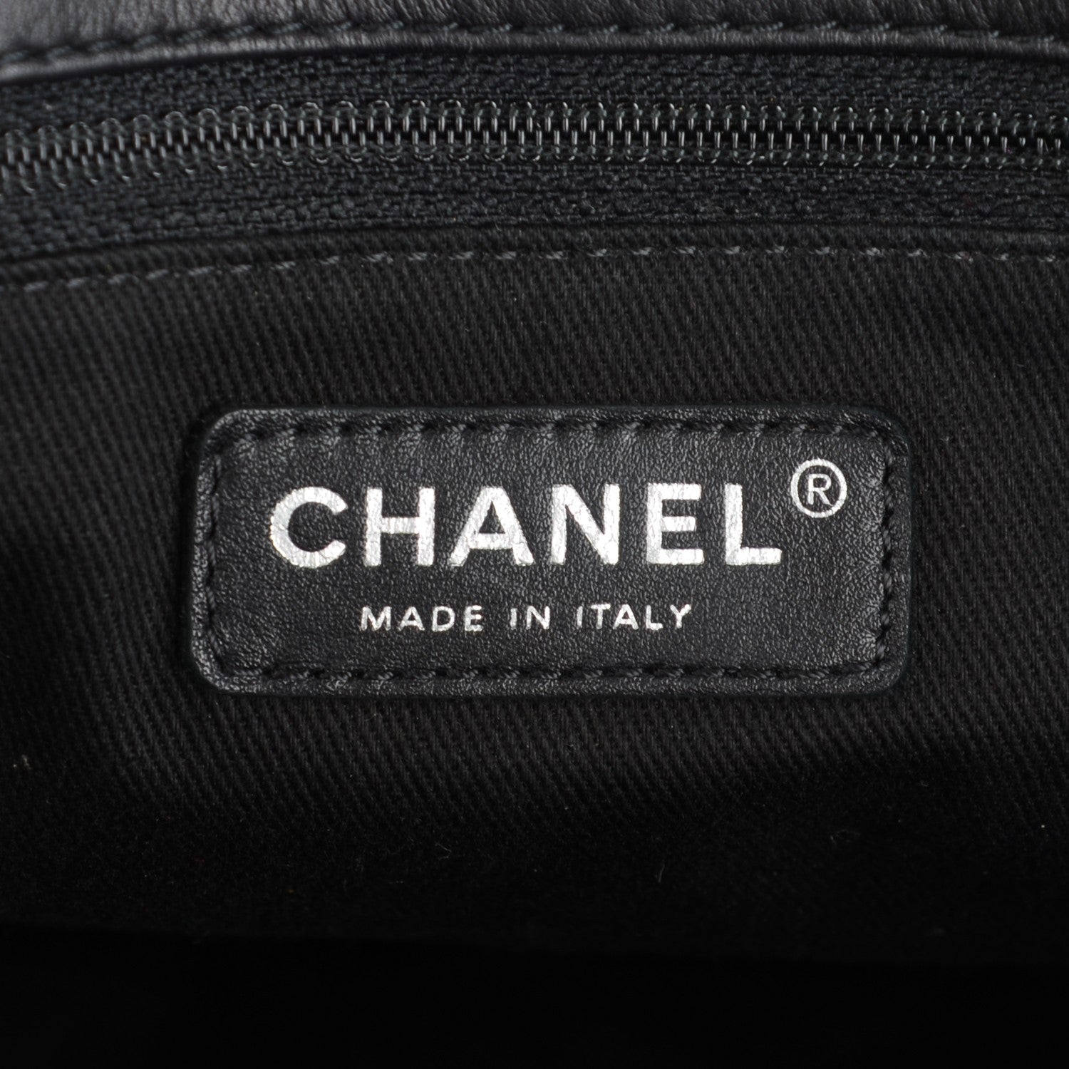 Chanel Calfskin Quilted Large Shopping In Chains Tote Black 6 of 7