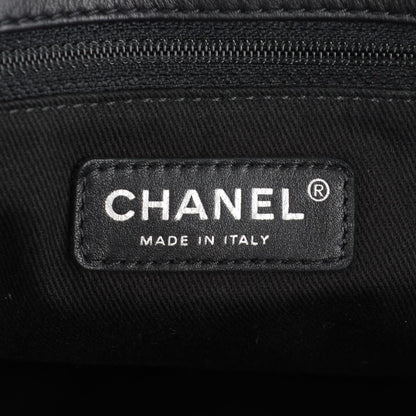 Chanel Calfskin Quilted Large Shopping In Chains Tote Black 6 of 7