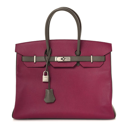 Hermes Epsom Horseshoe Birkin 35 Etain Tosca 1 of 13