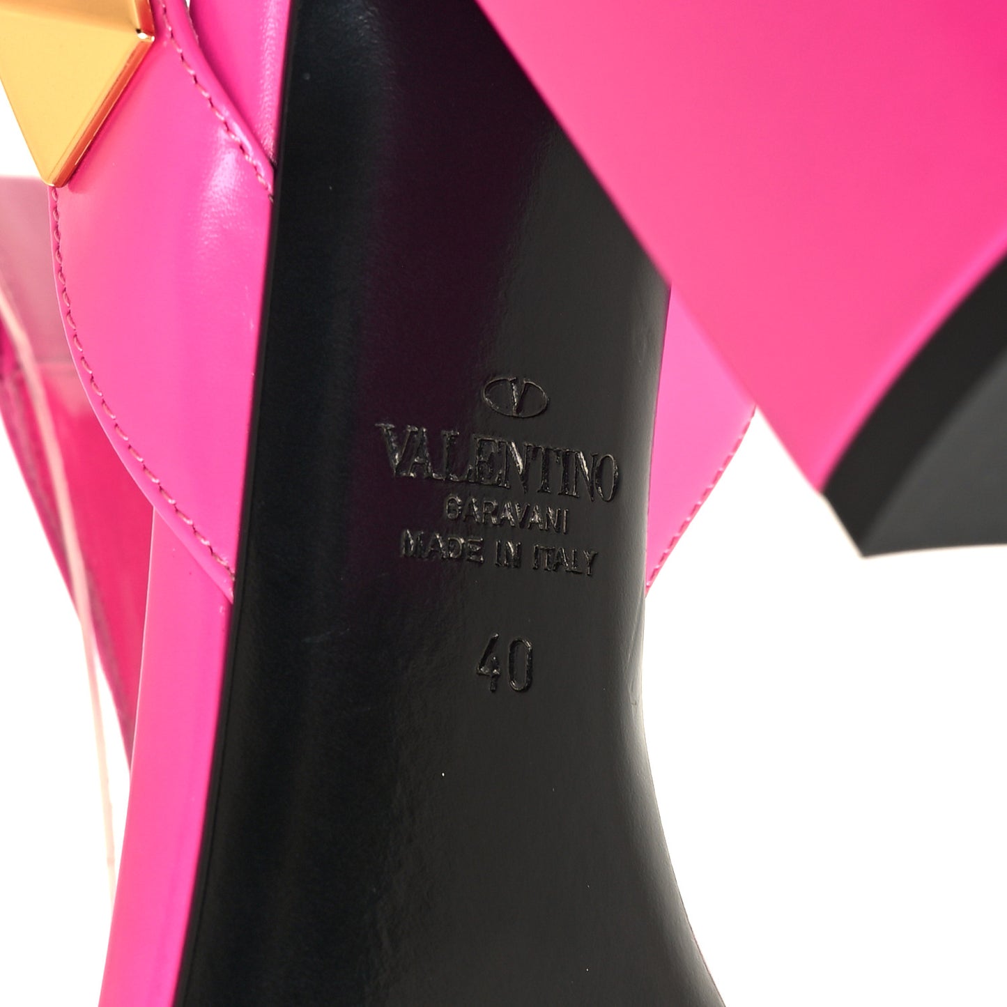 Calfskin Roman Stud T-Strap 90mm Sandals 40 Pink PP