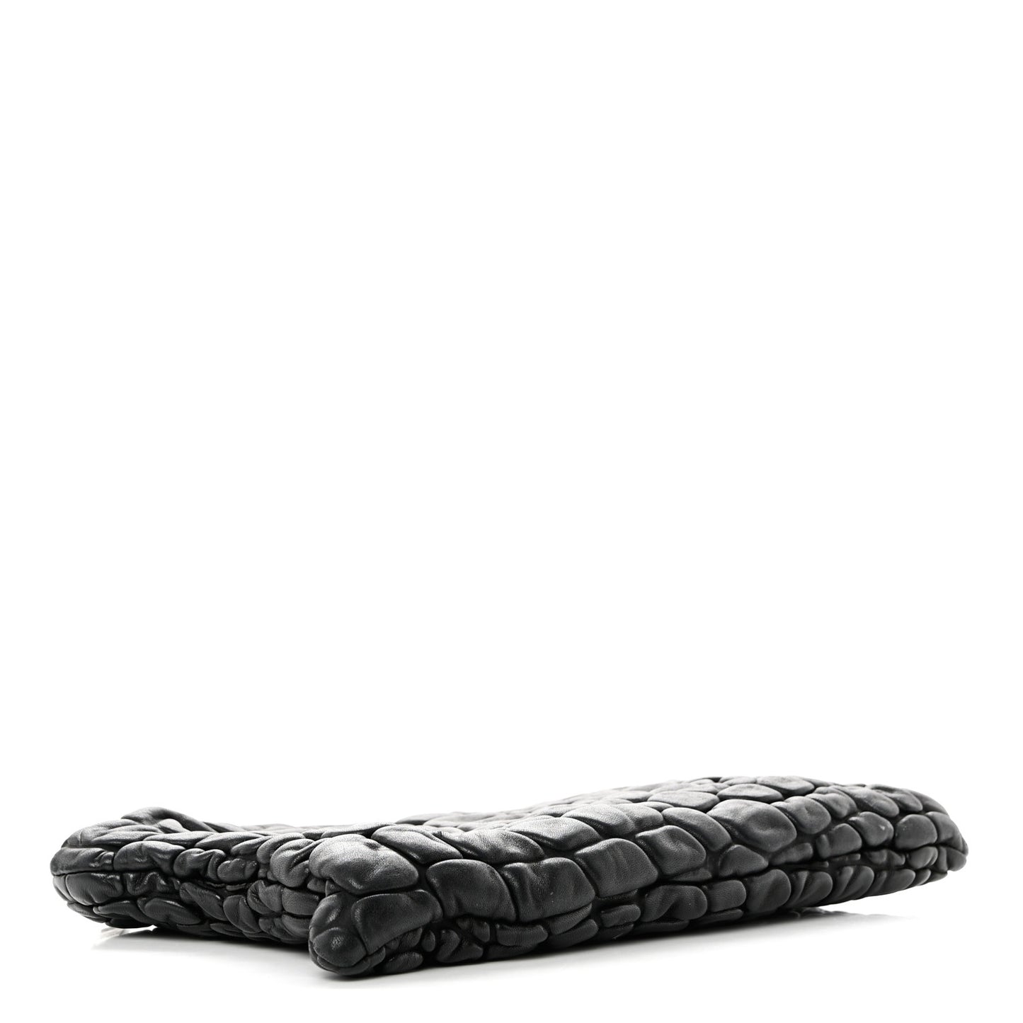 Lambskin Embossed Pouch Black
