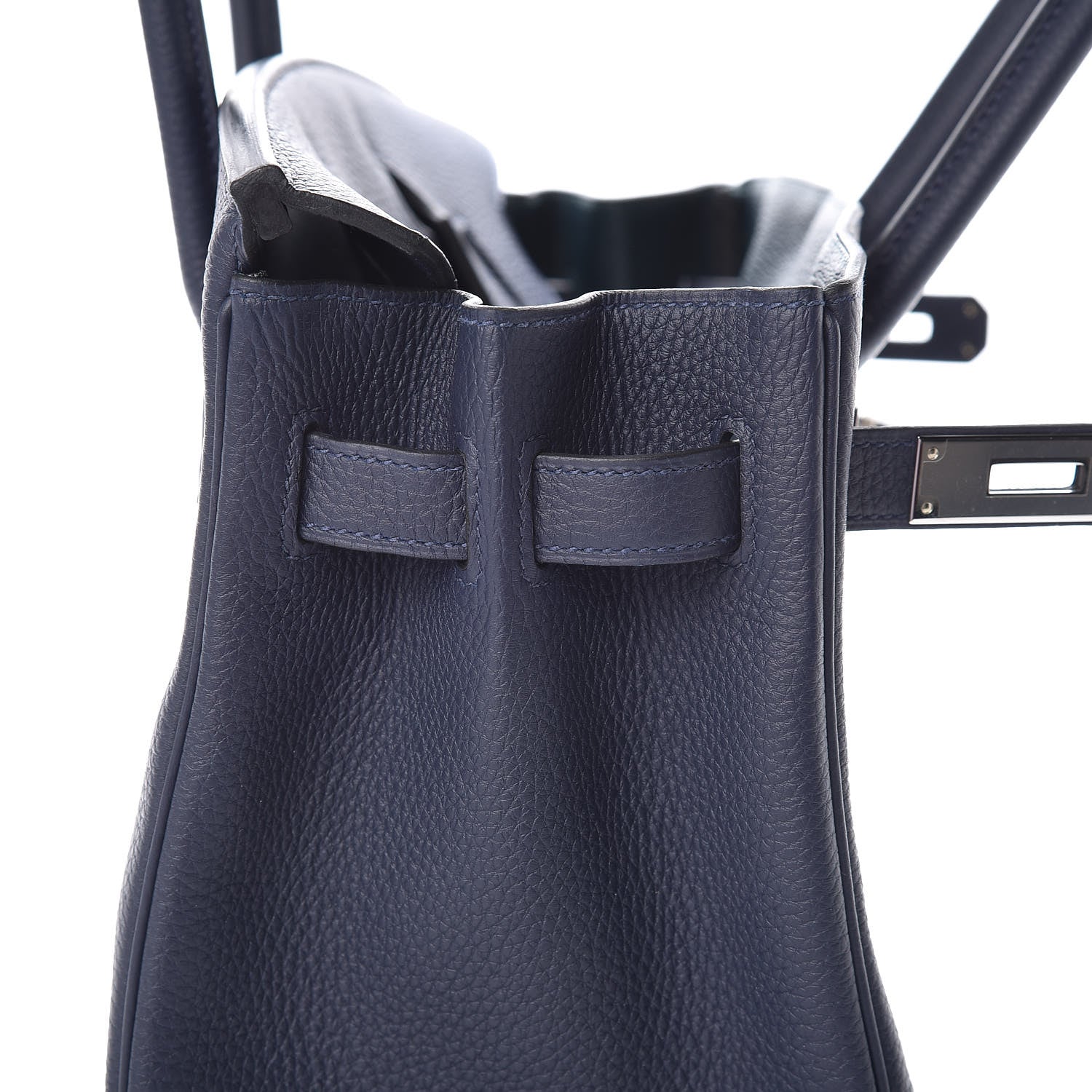 Hermes Togo Swift Officier Birkin 30 Bleu Nuit Vert Cypress 11 of 39