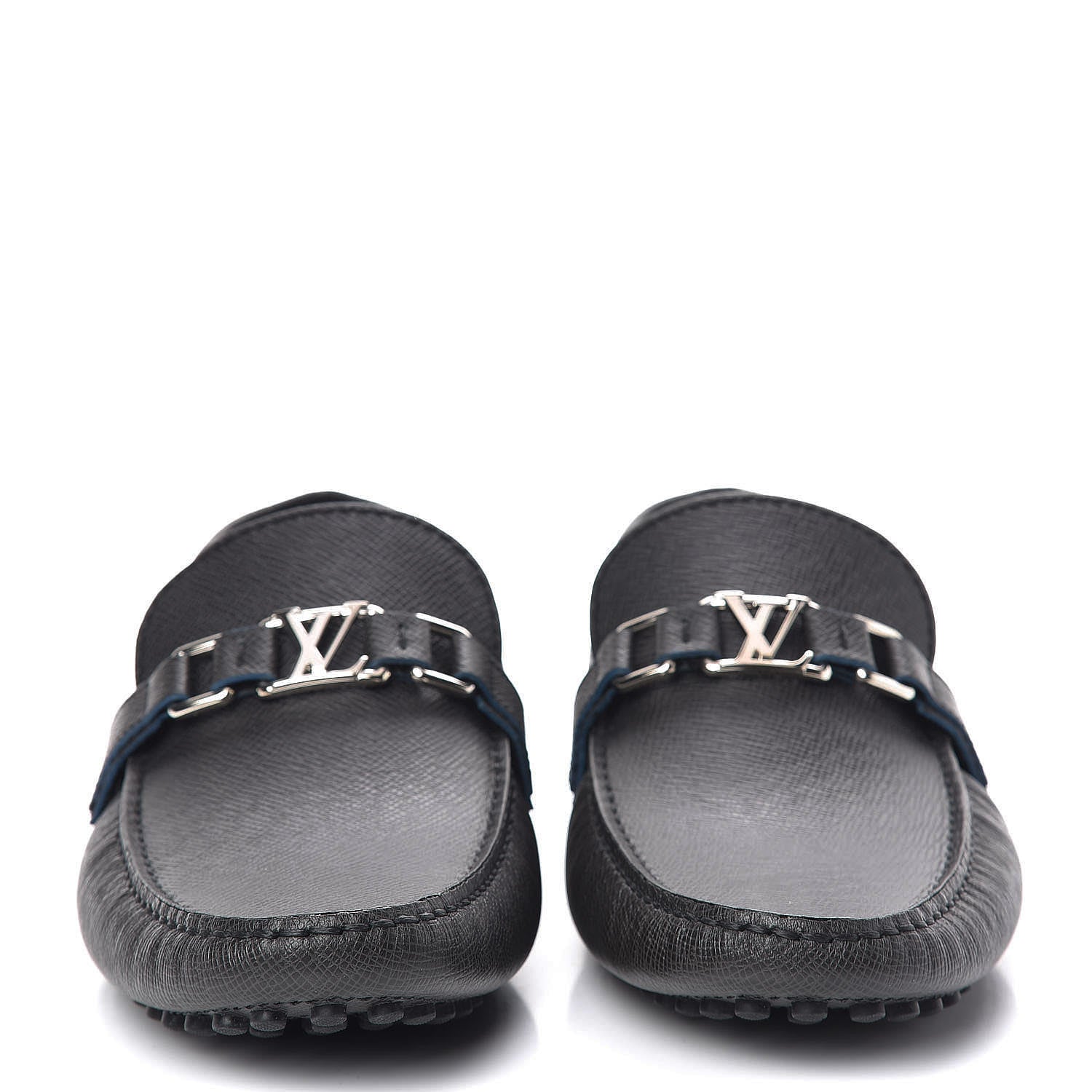 Louis Vuitton Taiga Mens Hockenheim Moccasin Loafers 10.5 Ardoise 2 of 10