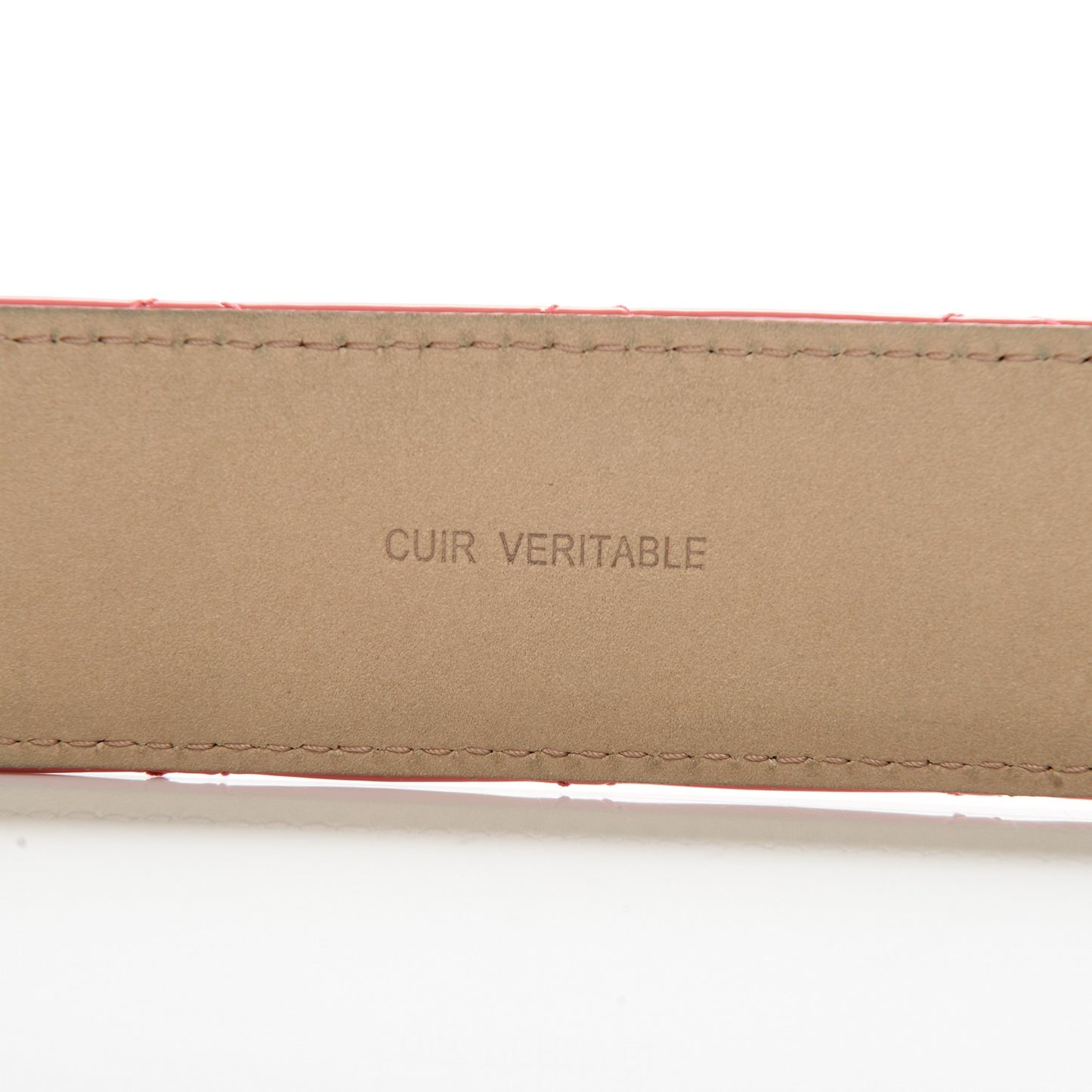 Patent Quilted CC Logo Wide Belt 80 32 Pink