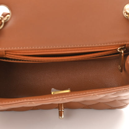 Chanel Lambskin Quilted Mini Square Flap Brown 5 of 11