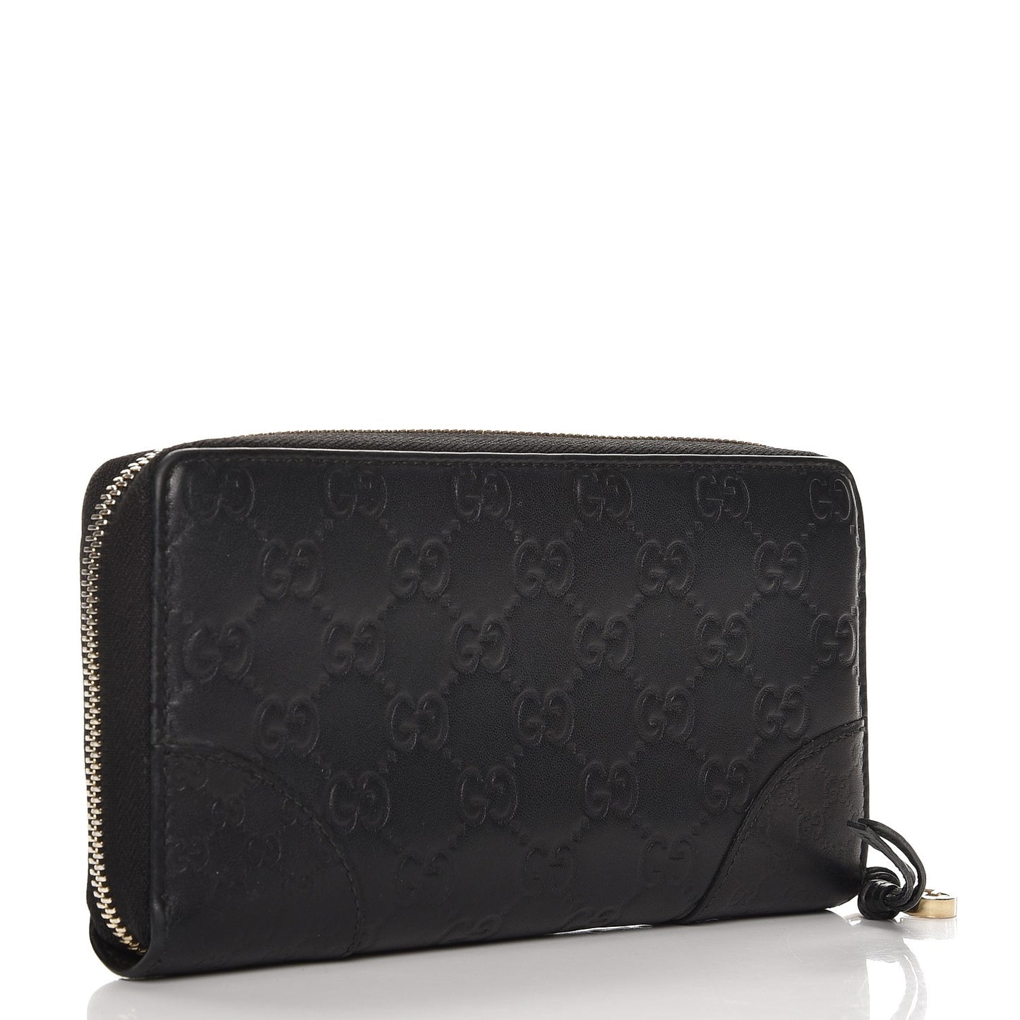 Guccissima Signature Microguccissima Bree Zip Around Wallet Black