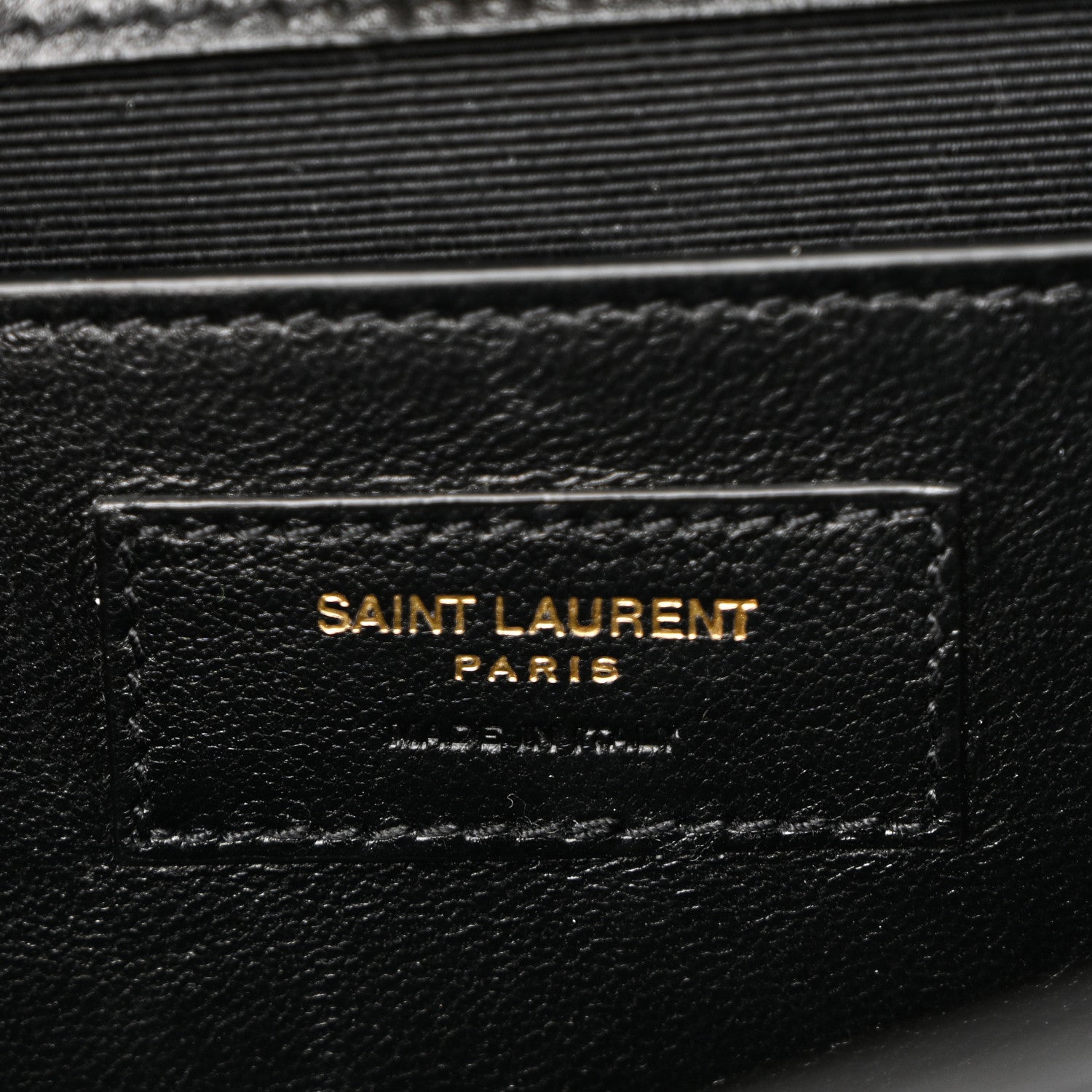 Saint Laurent Calfskin Crocodile Embossed Medium Classic Monogram Kate Tassel Satchel Black Blue 6 of 11