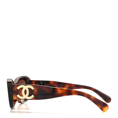 Chanel Acetate Polarized Rectangle Sunglasses 5493-A Tortoise 3 of 8