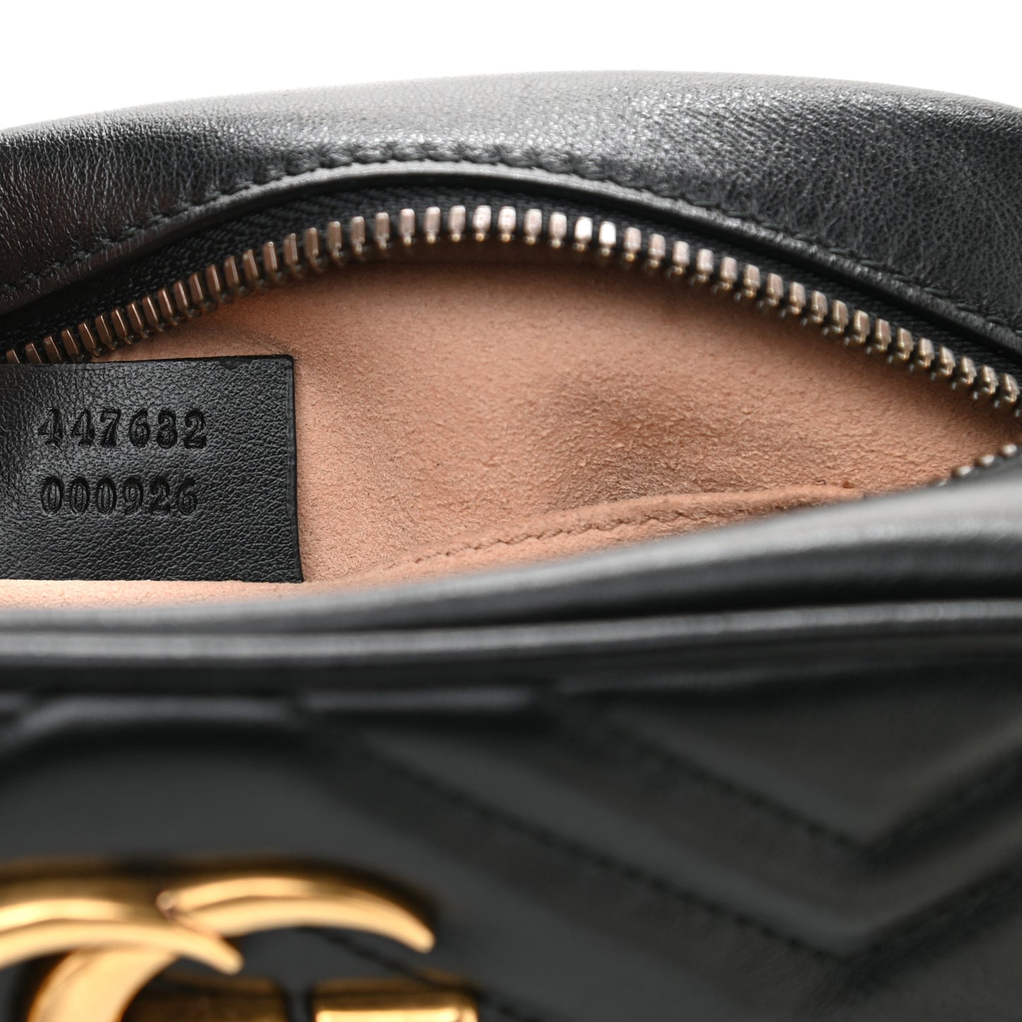 Calfskin Matelasse Small GG Marmont Chain Shoulder Bag Black