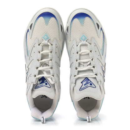 Louis Vuitton Calfskin Mesh Mens LV Runner Tatic Sneakers 11 Blue 2 of 8