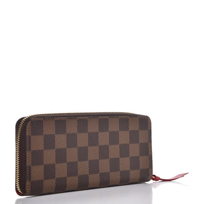 Louis Vuitton Damier Ebene Clemence Wallet Cherry 3 of 7