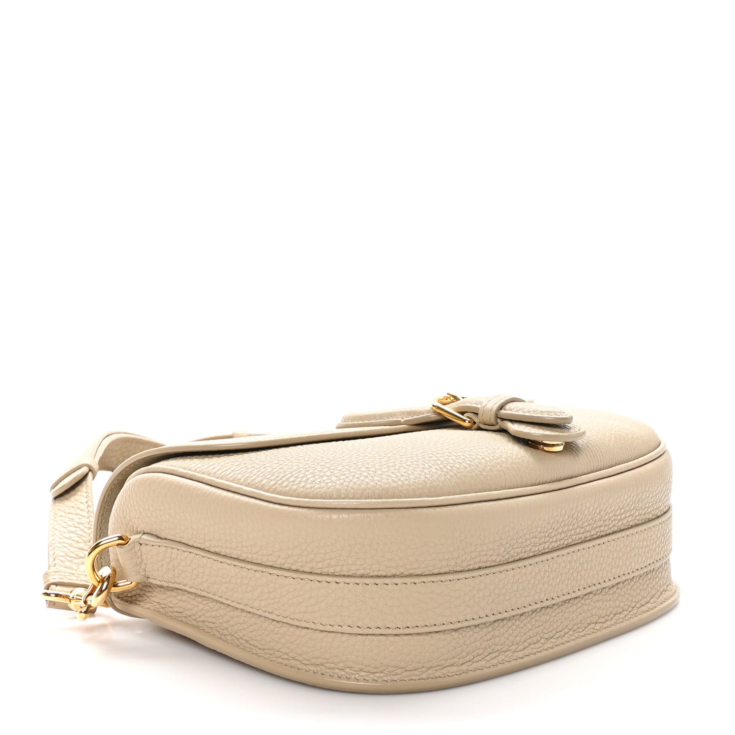 Grained Calfskin Medium Bobby Flap Beige