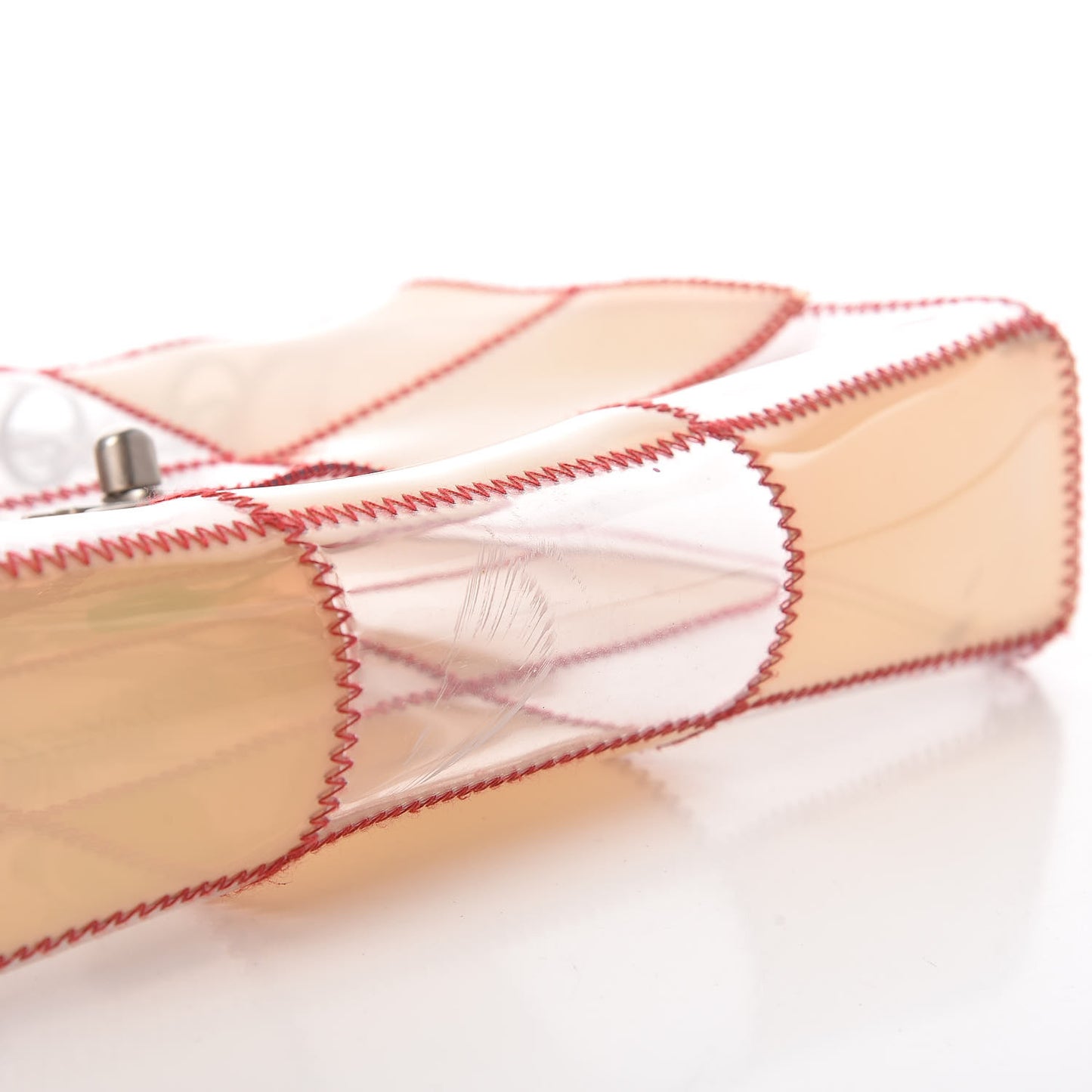 PVC Stitched Flap Beige Pink