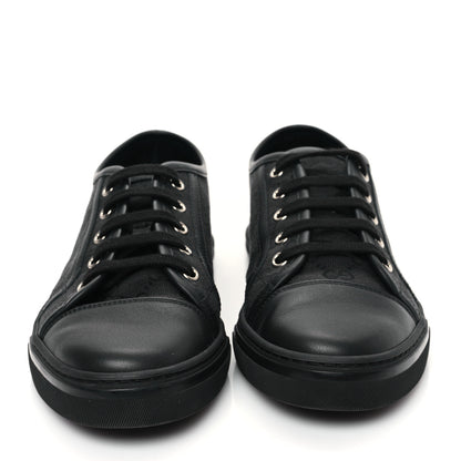 Gucci GG Monogram Calfskin Womens Low Top Sneakers 38 Piombo Black 2 of 9