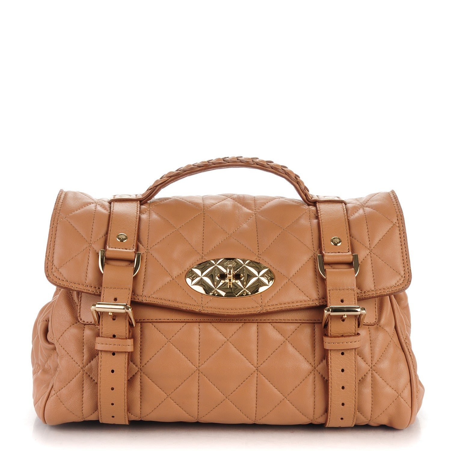 Mulberry Nappa Quilted Medium Alexa Deer Brown 1 of 9