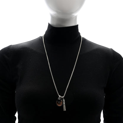 John Hardy Sterling Silver Bronze Black Onyx Classic Chain 3 Charm Necklace 2 of 4