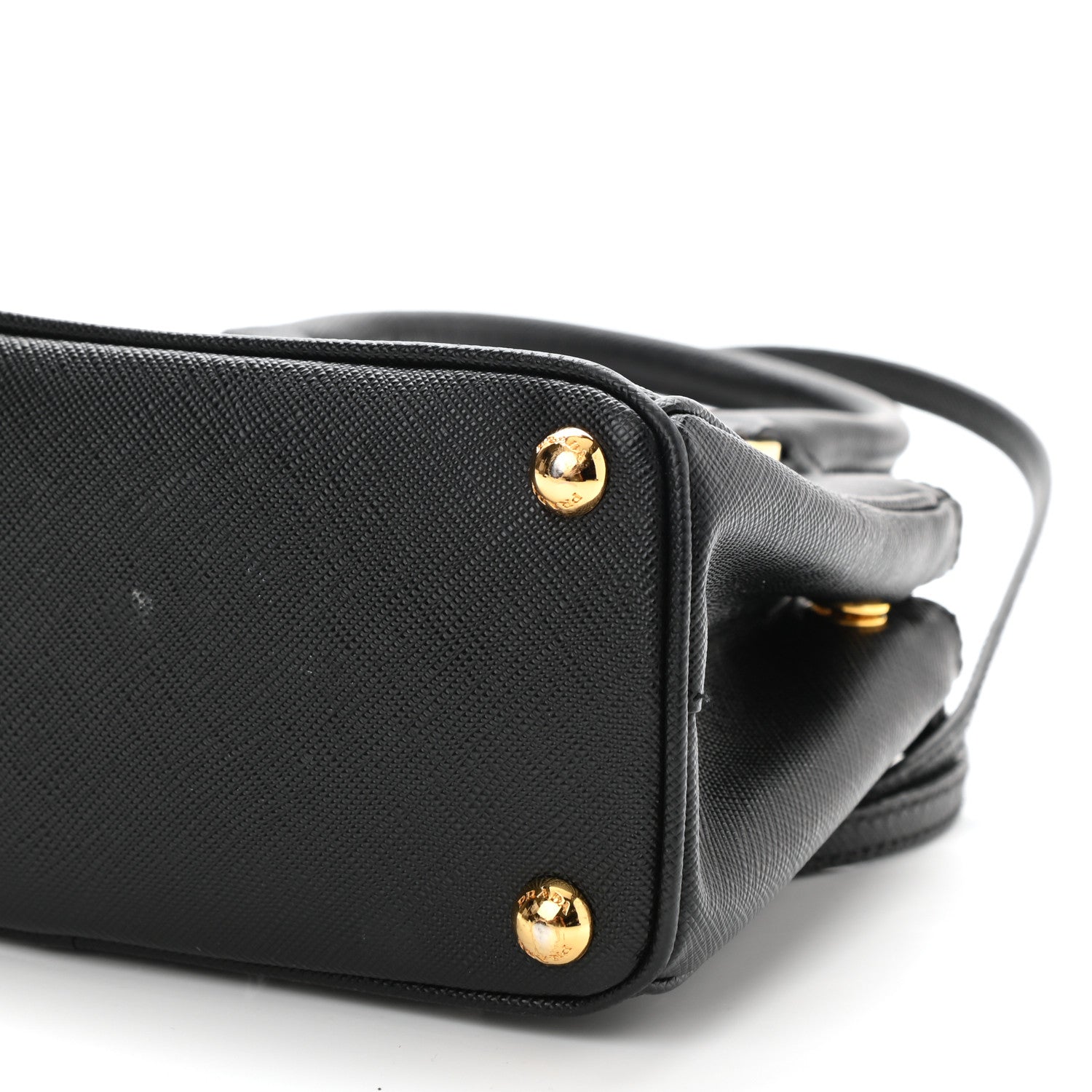 Prada Saffiano Lux Micro Galleria Double Zip Tote Black 8 of 8