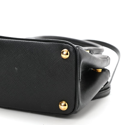 Prada Saffiano Lux Micro Galleria Double Zip Tote Black 8 of 8