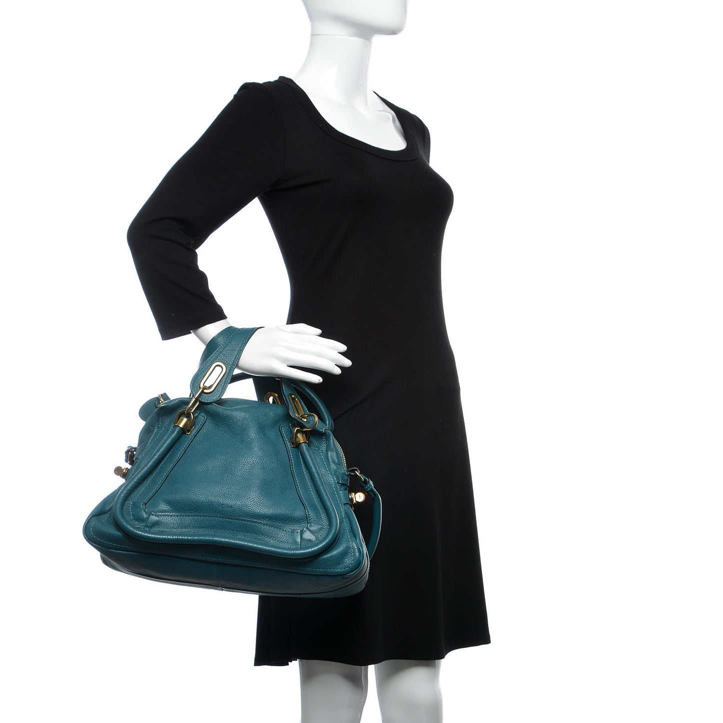 Calfskin Medium Paraty Peacock Blue