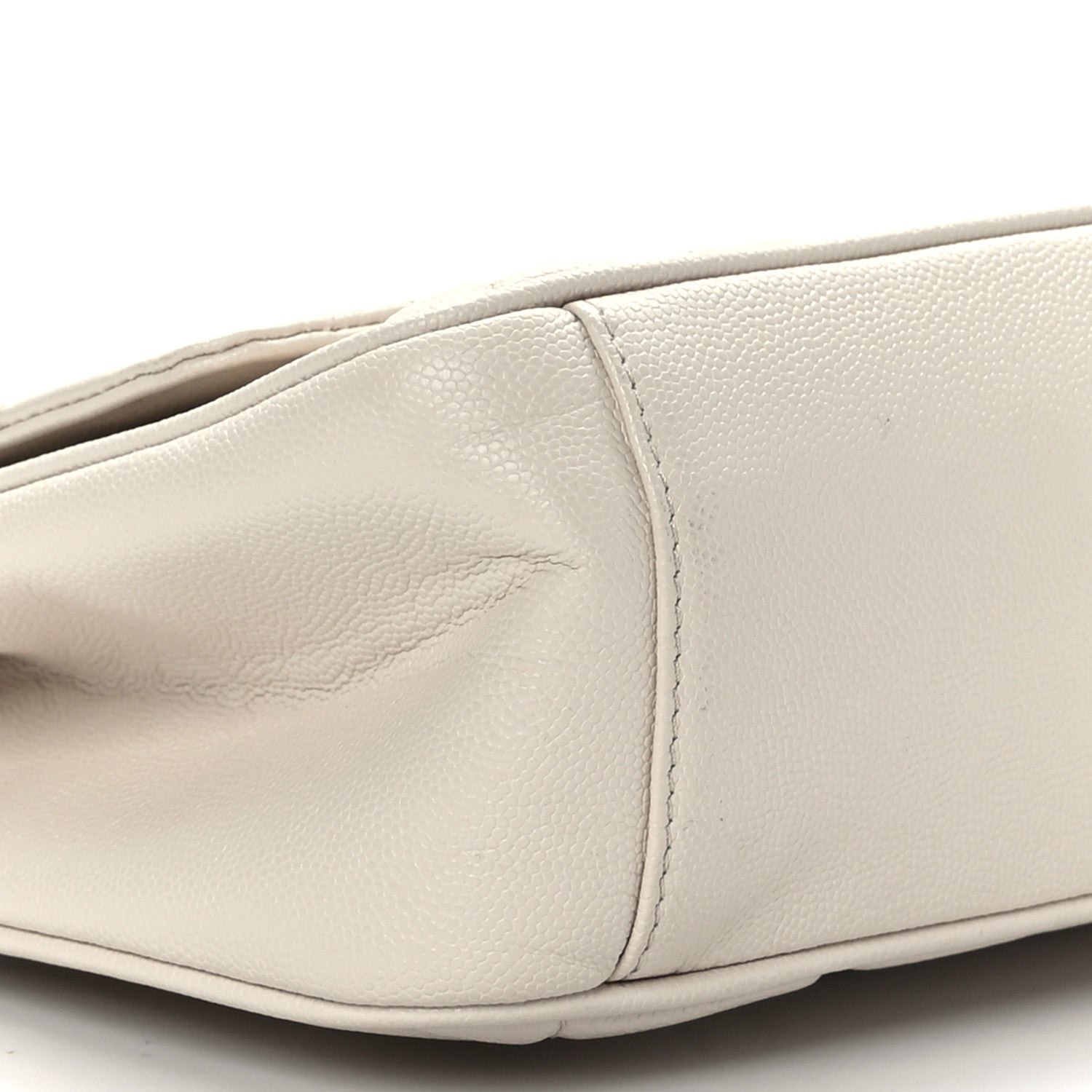 Salvatore Ferragamo Calfskin Quilted Gancini Flap Bag Bone 7 of 8