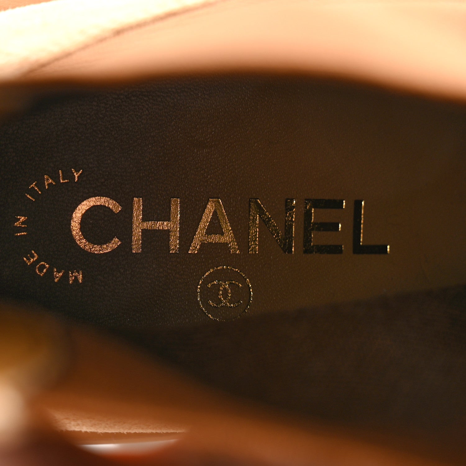 Chanel Suede Lambskin Cap Toe Ankle Boots 37.5 Light Brown 6 of 12