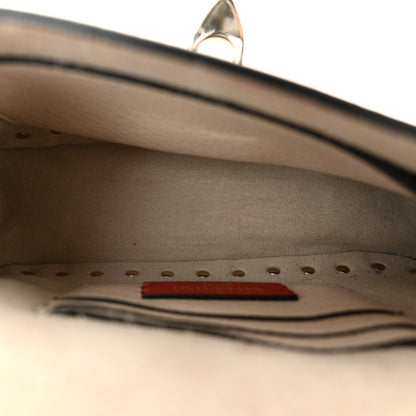 Valentino Garavani Grainy Calfskin Small Rockstud Top Handle Bag Light Ivory 5 of 9
