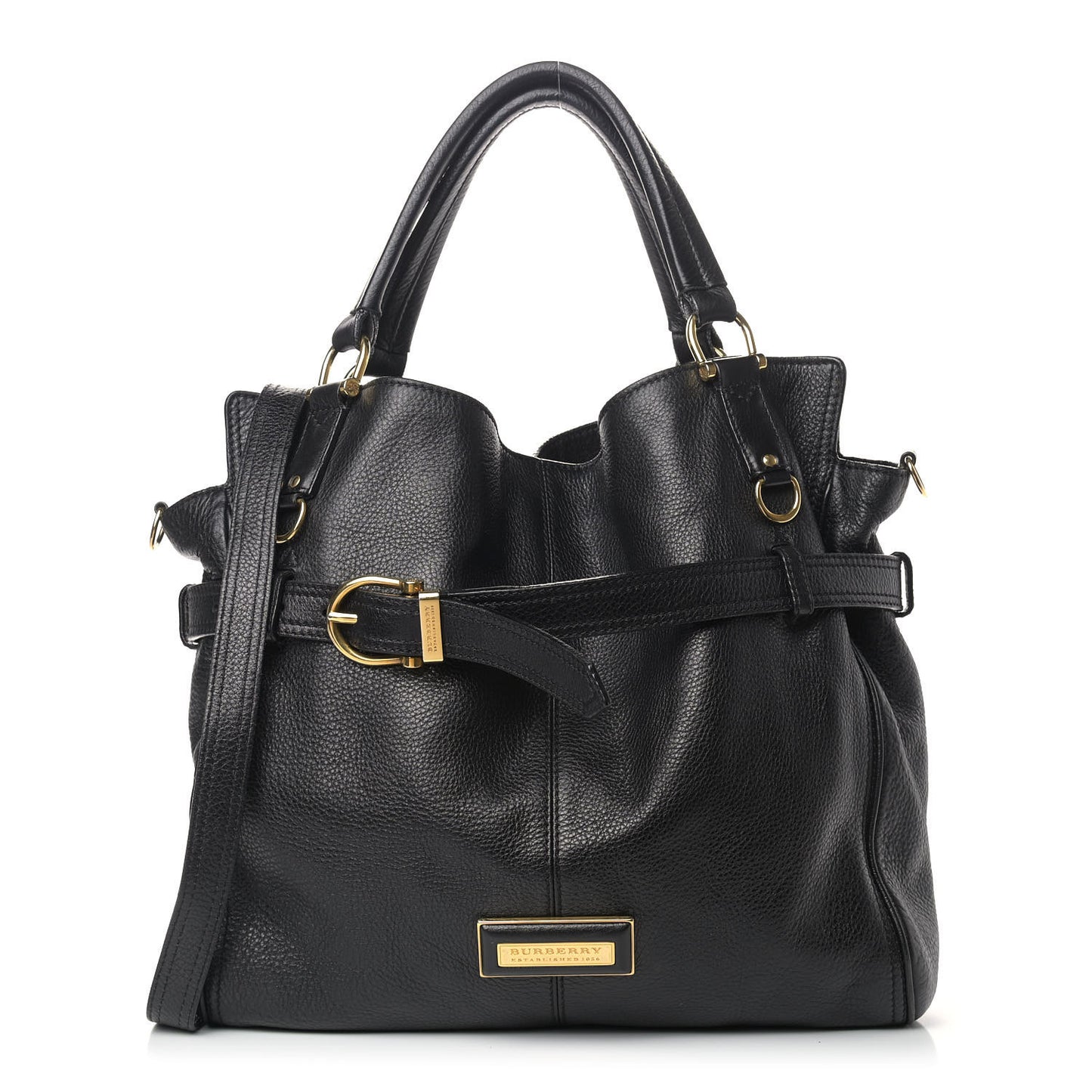 Grainy Calfskin Tote Black