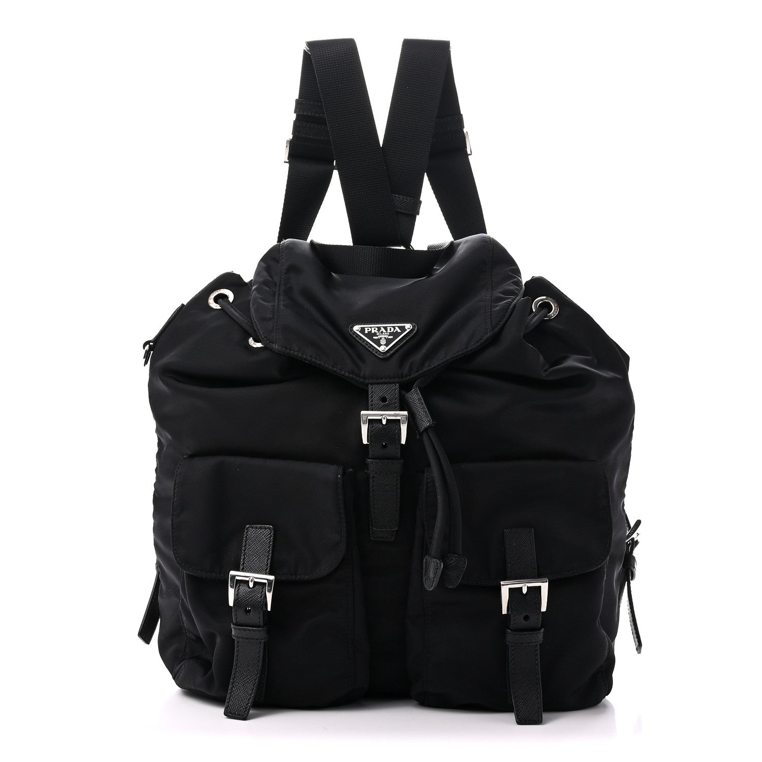 Prada Nylon Vela Medium Backpack Black 1 of 10