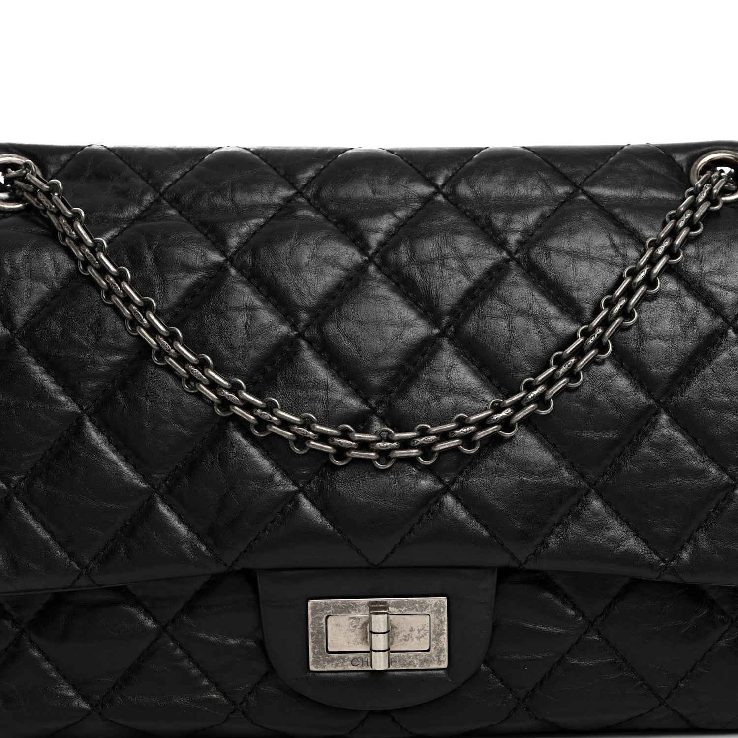 Chanel Aged Calfskin Quilted 2.55 Reissue 227 Flap Black 8 of 10