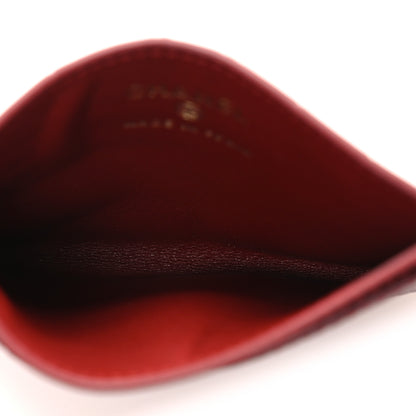 Chanel Calfskin Crocodile Embossed Crococo Card Holder Burgundy 5 of 9