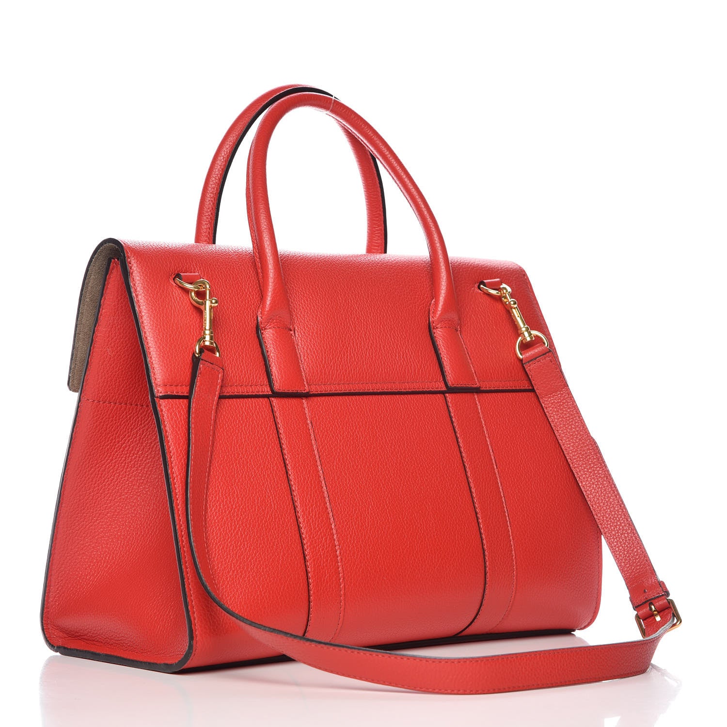 Mulberry Small Classic Grain Calfskin New Bayswater Fiery Red 4 of 11
