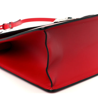 Gucci Calfskin Snakeskin Medium Lilith Top Handle Bag Red 10 of 11