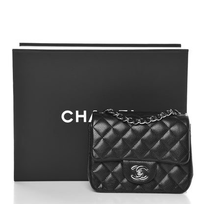 Chanel Caviar Quilted Mini Square Flap Black 10 of 10