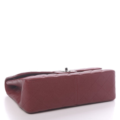 Chanel Caviar Quilted Jumbo Single Flap Red 4 of 12
