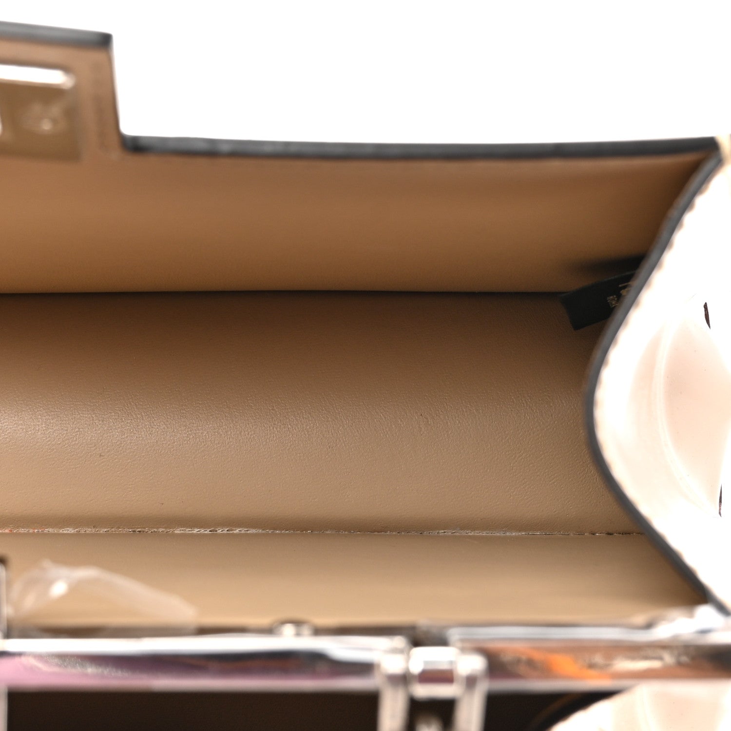Fendi Patent Peekaboo Cut Beige Amid 5 of 12