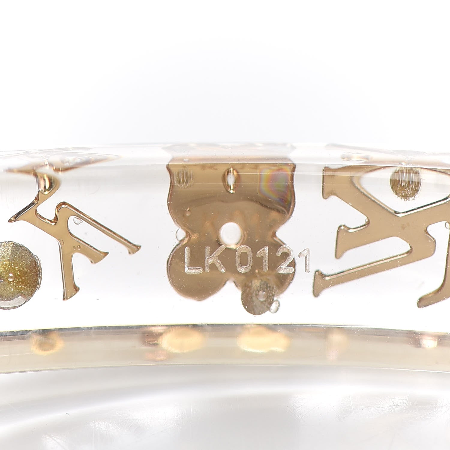 Louis Vuitton Resin Swarovski Medium Inclusion Bracelet PM Transparent 4 of 4