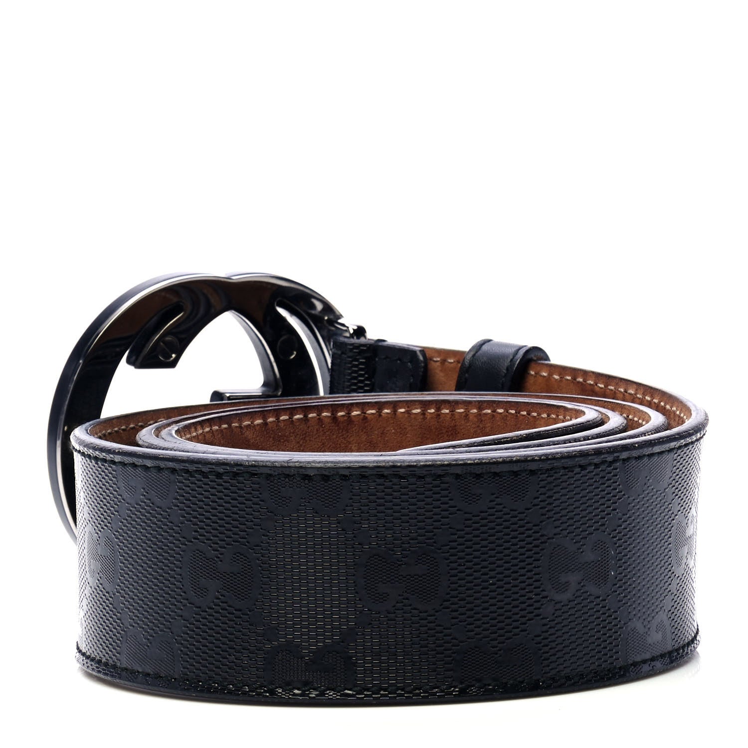 Gucci Imprime Monogram Interlocking G Belt 85 34 Black 2 of 4